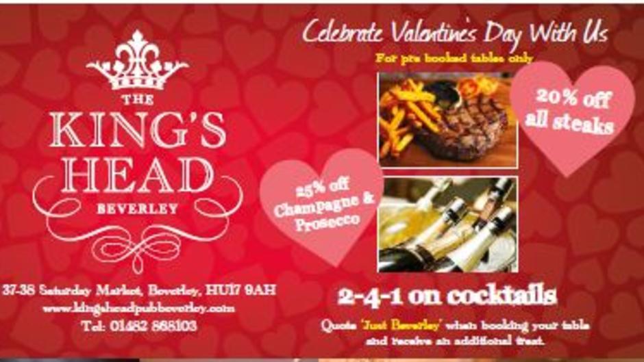 Celebrate Valentines Day With The Kings Head