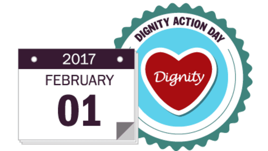 Dignity Action Day Rosette 2017