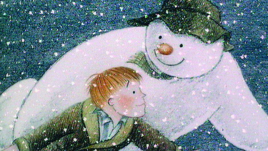 The Snowman And Boy In Flight
