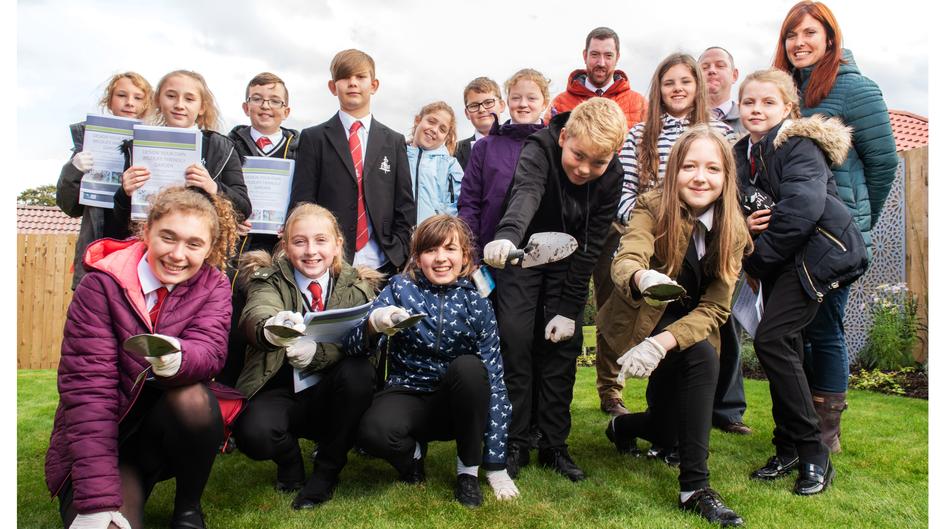cottingham high school pupils team up with barratt homes to help give nature a home