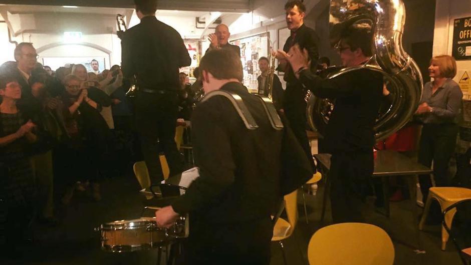 New York Brass Band In Cafe Bar