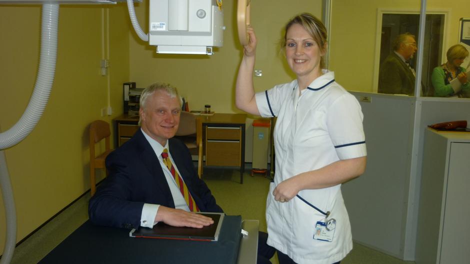 Graham At Withernsea X Ray Department With Liz Crook 2014