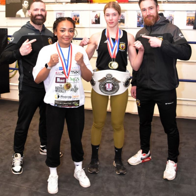 Beverley Track And Fitness Boxing Club Celebrate Champion Female Boxers
