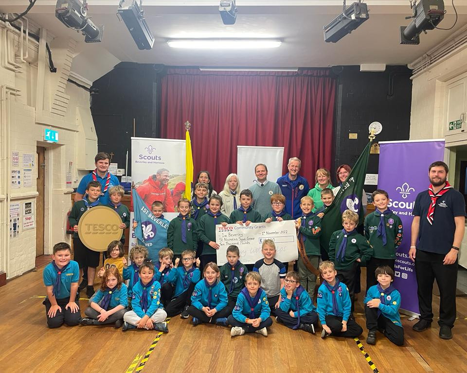 St Beverley St Nicholas Scouts Cheque Presentation Jpg