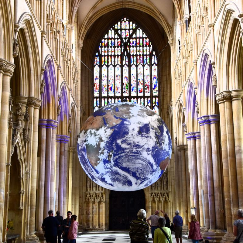 Gaia Earth Artwork Is Floating In Beverley Minster