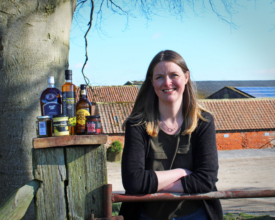 140222 Jennie Palmer With Some Of The Products In The Eat Yorkshire Promotion