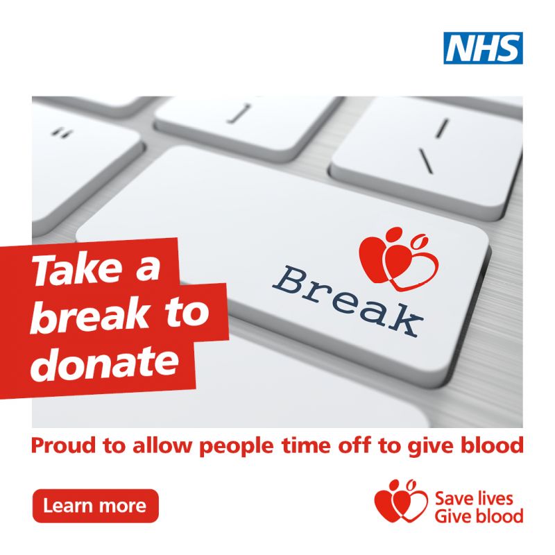 Businesses To Offer Donate Breaks So Employees Can Give Blood During Working Day