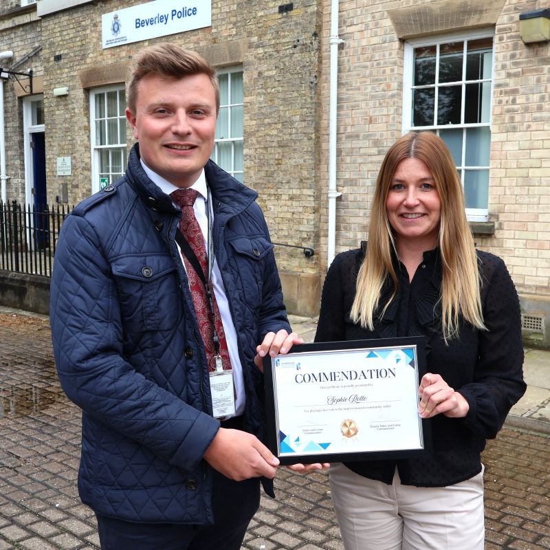 Commendation For East Riding Youth Justice Manager Recognised For Exceptional Work With Victims