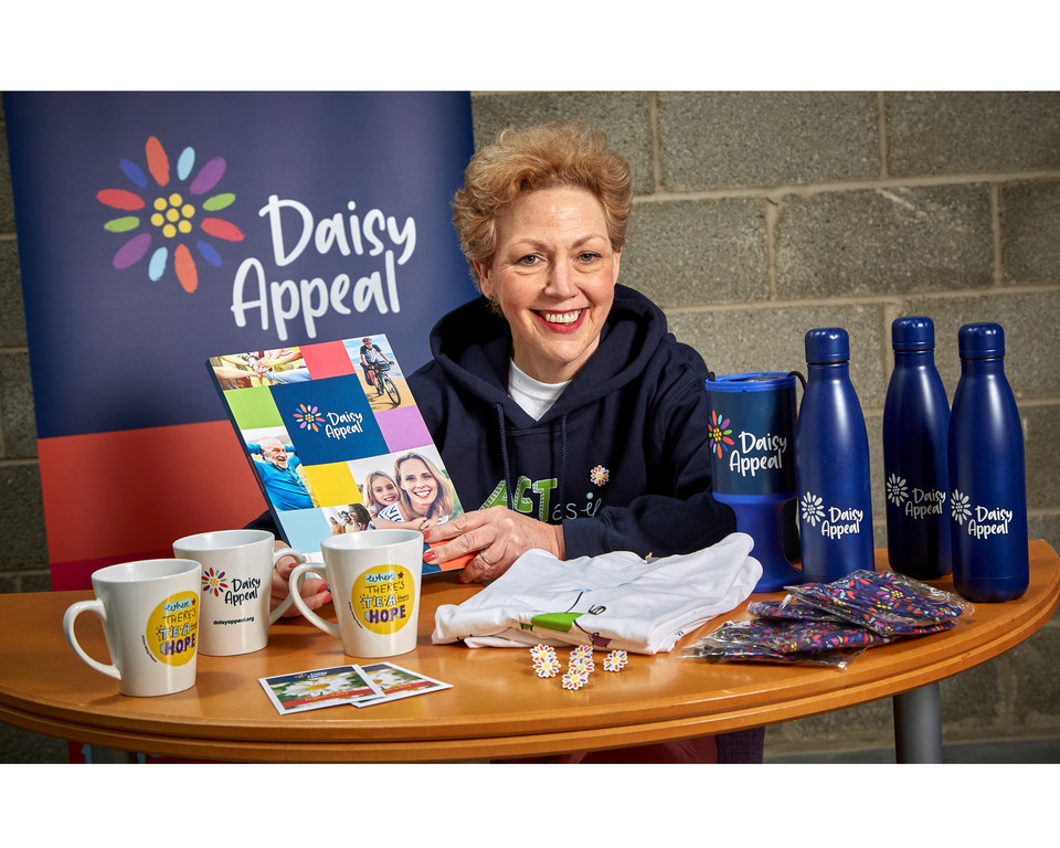 Claire Levy With Daisy Appeal Merchandise