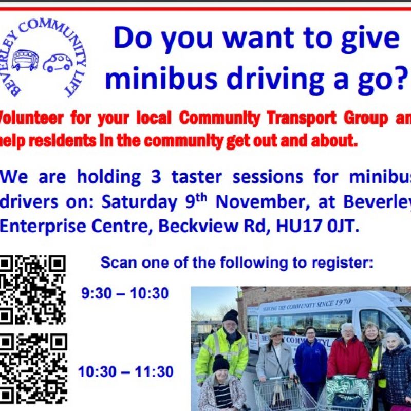 Volunteer Minibus Drivers Needed Come And Give It A Go