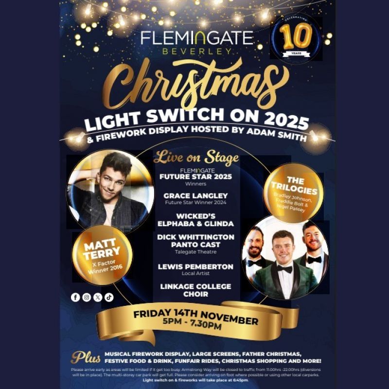 Flemingate Beverley Christmas Light Switch On