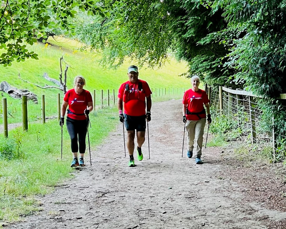 L To R Louise Mukerjea Sunil Mukerjea Jenny Mackenzie Walking Near Welton